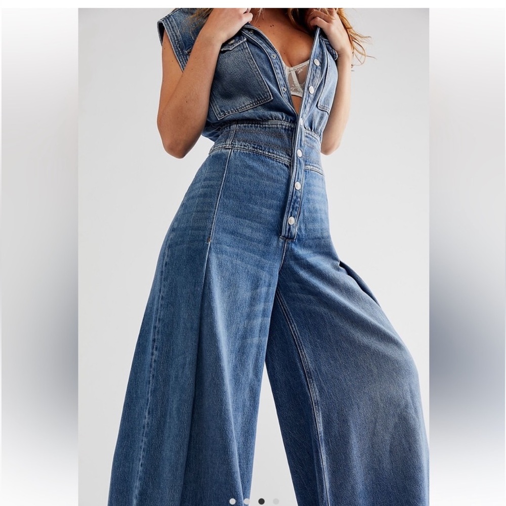 LAST ONE FREE PEOPLE CRVY Badlands Coveralls. Color Veracruz - Picture 4 of 4